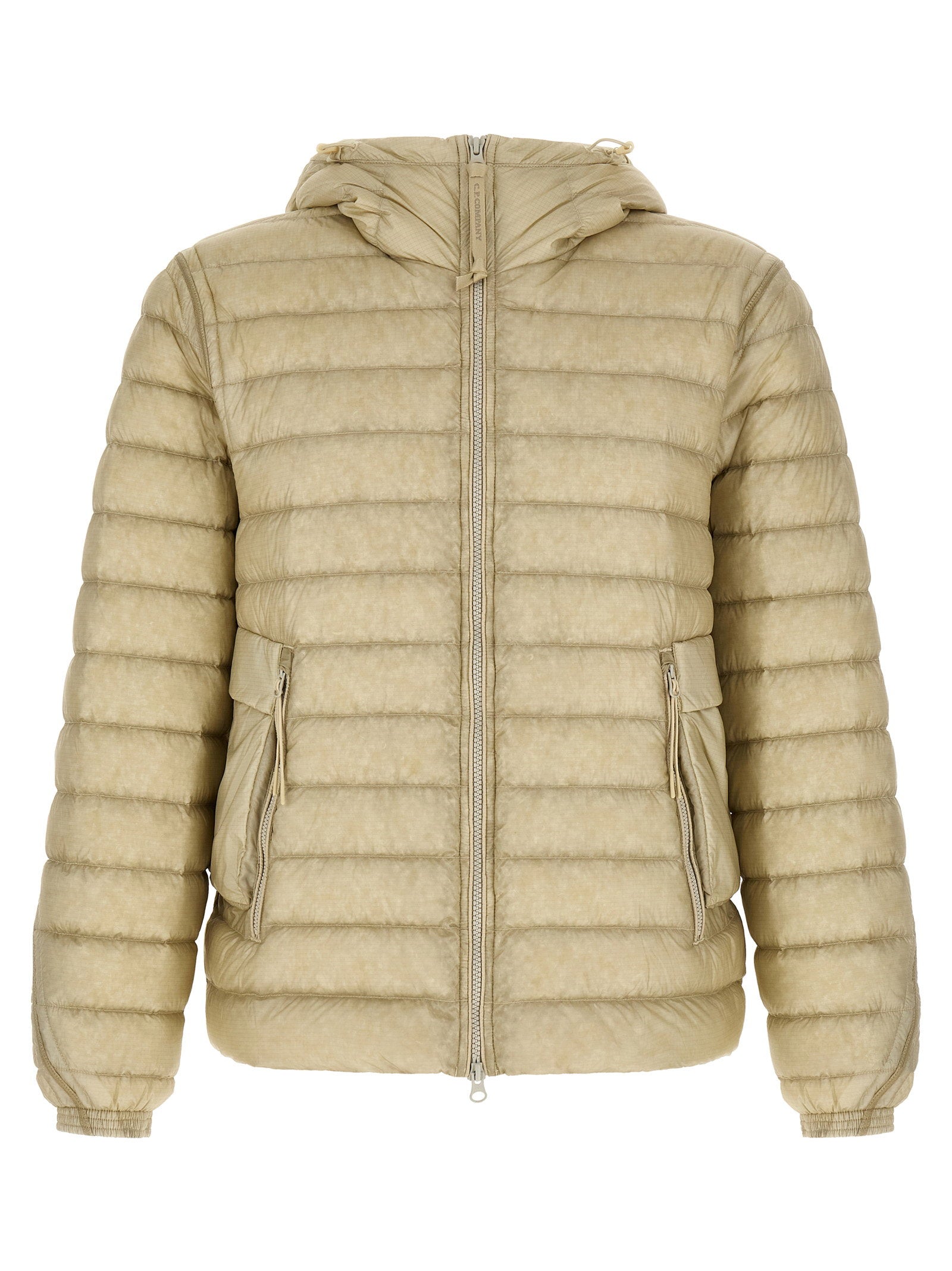 C.p. Company Goggle Down Jacket — Beige