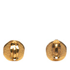 Gold Plated Archer Medallion Clip On Earrings