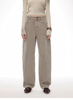 Primal Instinct retro distressed wasteland style washed silhouette loose scimitar jeans for autumn