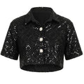Sequin Co-Ord Crop Shirt