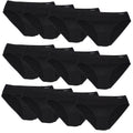FEVI | Pack de 12 Braguitas Tiro Medio en 1 o 3 Colores Diferentes: Blanco, Negro y Beige | Talla única M-L