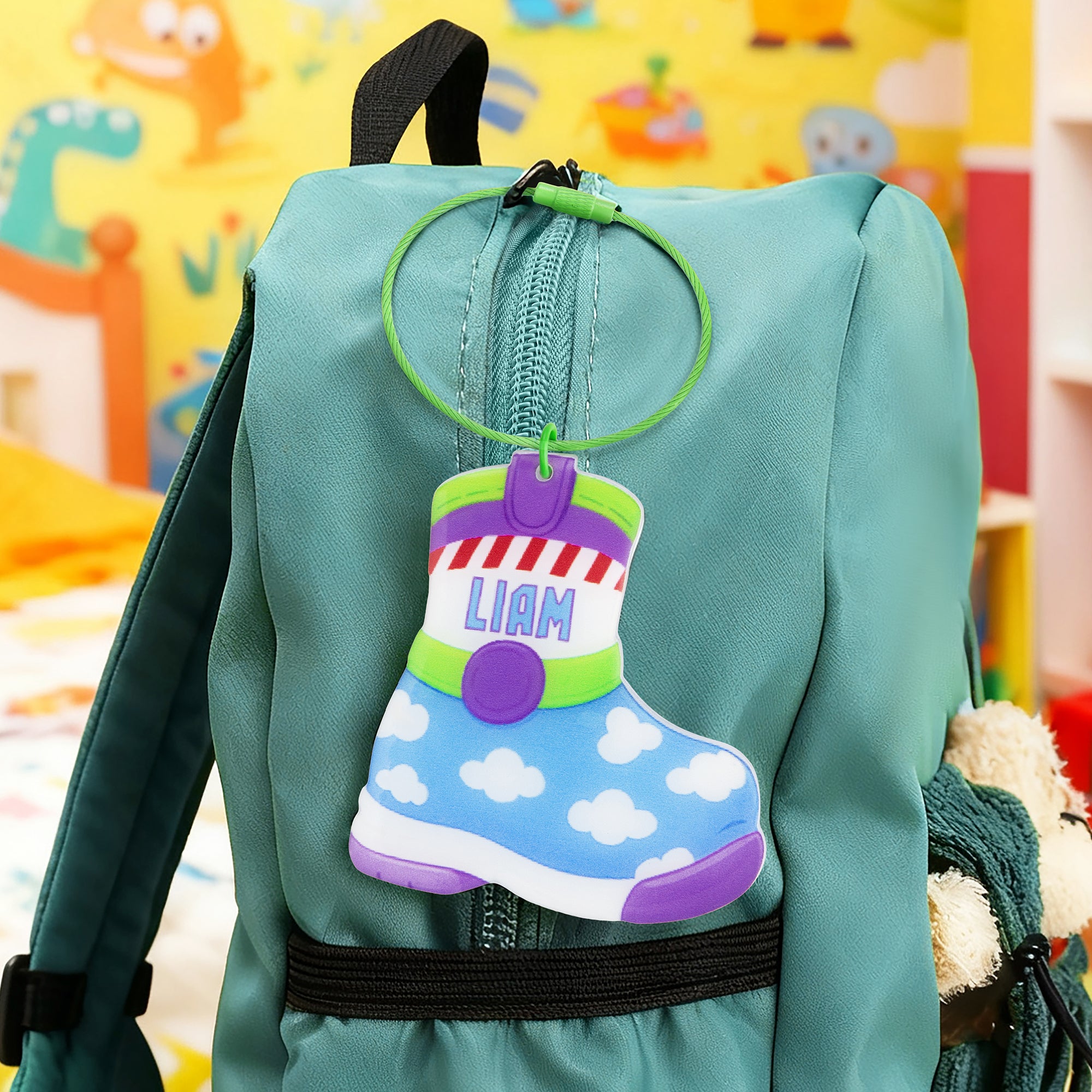Llavero personalizado con el nombre y el texto de vuelta a la escuela Regalo para Niños Niñas