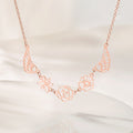 Personalizado 1-3 Nacimiento Flores Angel Wing Dainty Collar Memorial Aniversario Regalo de Navidad para las mujeres