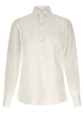 Borriello Hand-Stitched Linen Blouse — White