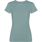 Camiseta de mujer de manga corta100% algodón con acabado lavado ácido Vetonek