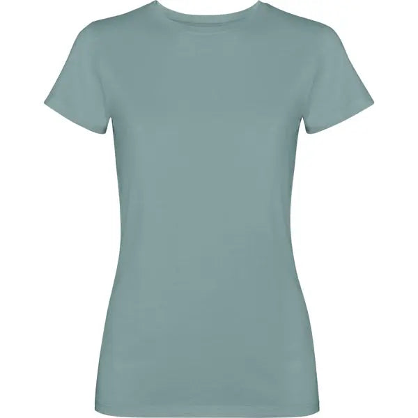 Camiseta de mujer de manga corta100% algodón con acabado lavado ácido Vetonek