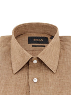 BOSS Shirts Mediumbeige Lino - 40