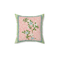Chinoiserie Blossom Frame Throw Pillow
