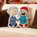 Almohada romántica personalizada de dibujos animados con nombres para el hogar Regalo de aniversario de San Valentín para parejas