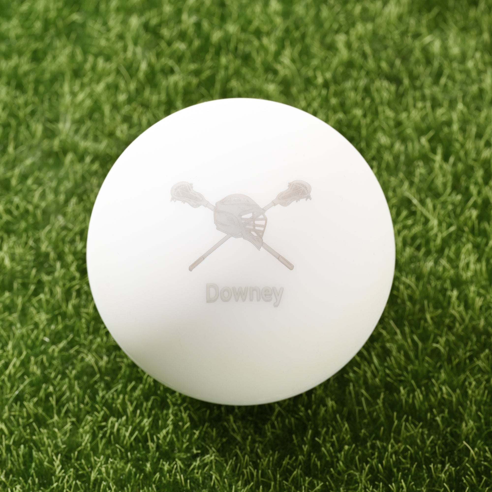 Personalizado Logo Nombre Número Lacrosse Ball con base de madera Día del Juego Cumpleaños Regalo para Entrenador Lacrosse Amantes Compañeros de Equipo