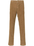 Kiton Cotton Corduroy Slim-Cut Trousers — Camel