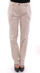Women's Cotton Chinos Beige Elastane