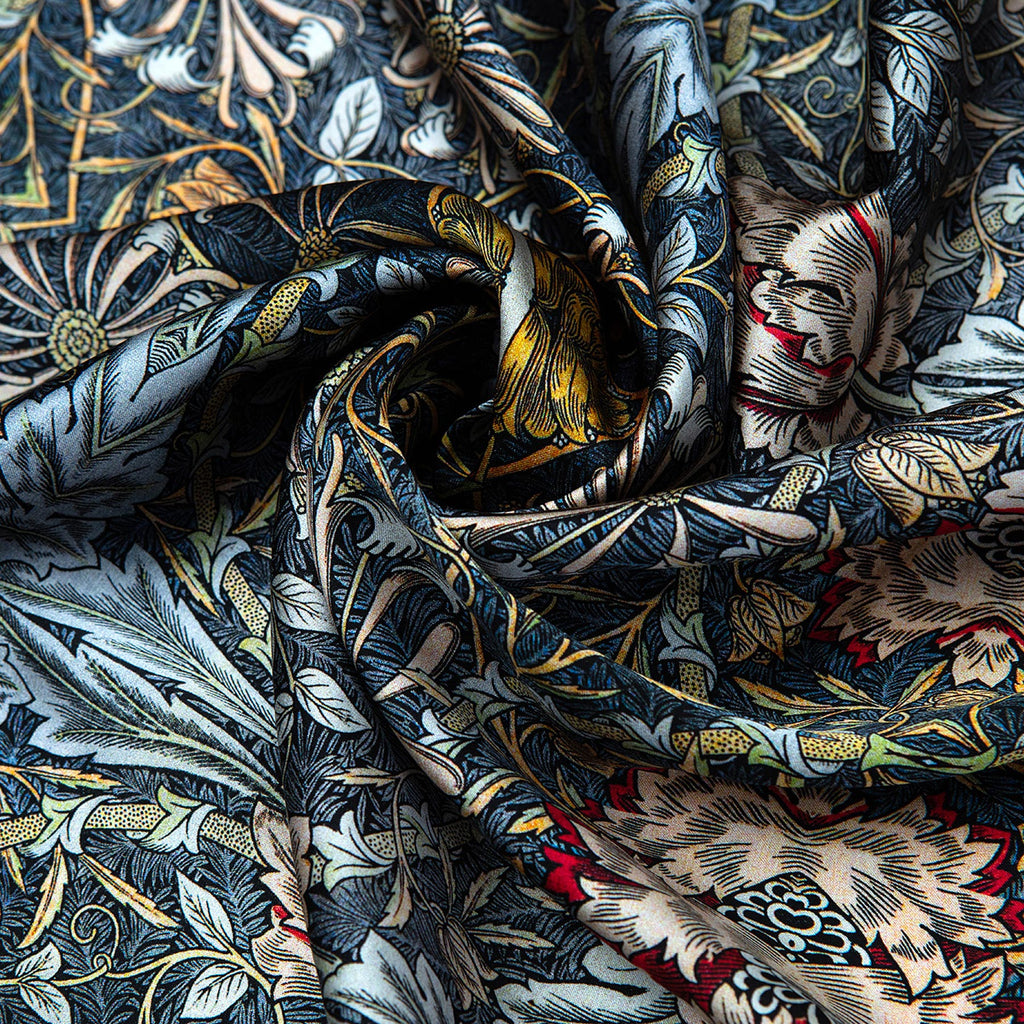Grey Silk Scarf Erna