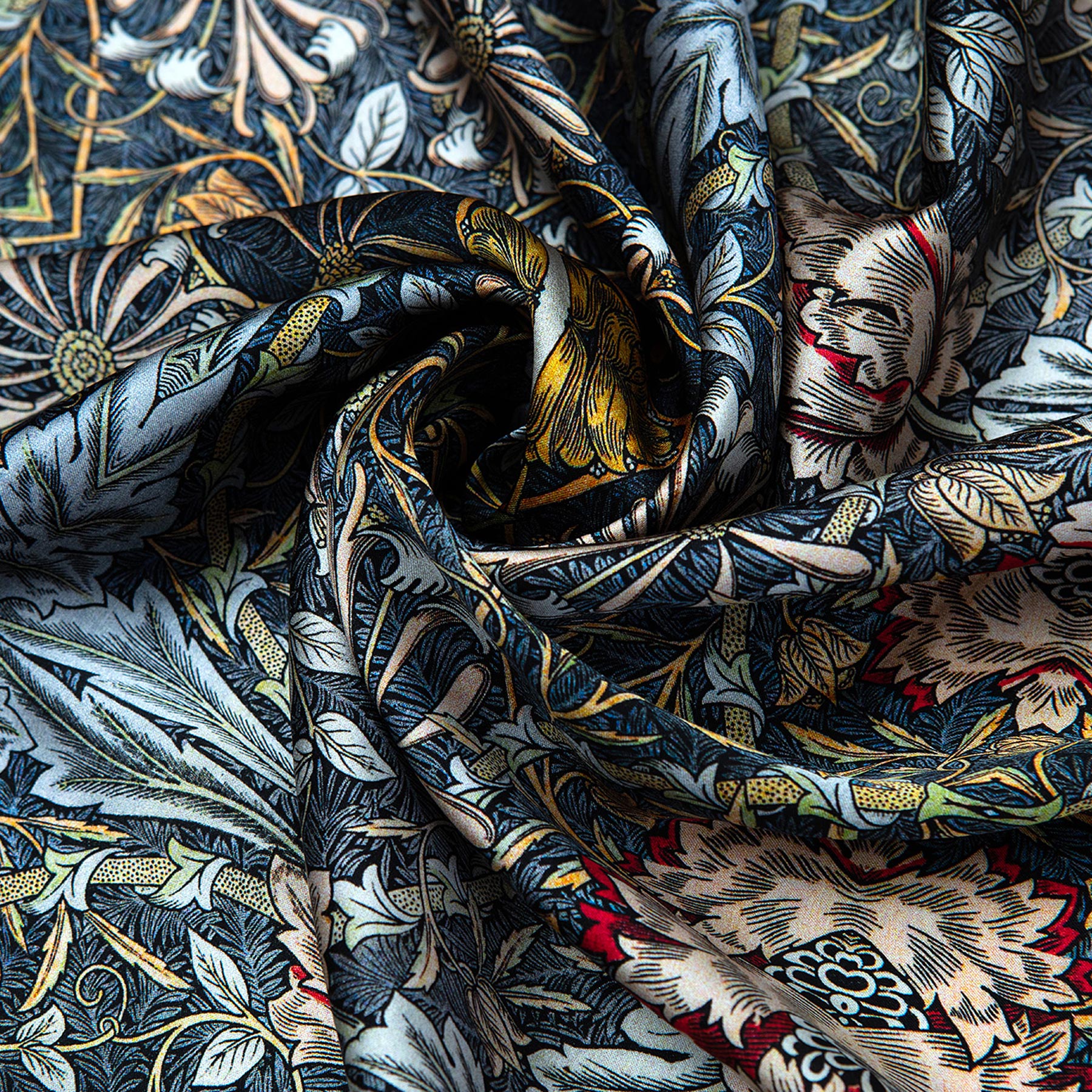 Grey Silk Scarf Erna