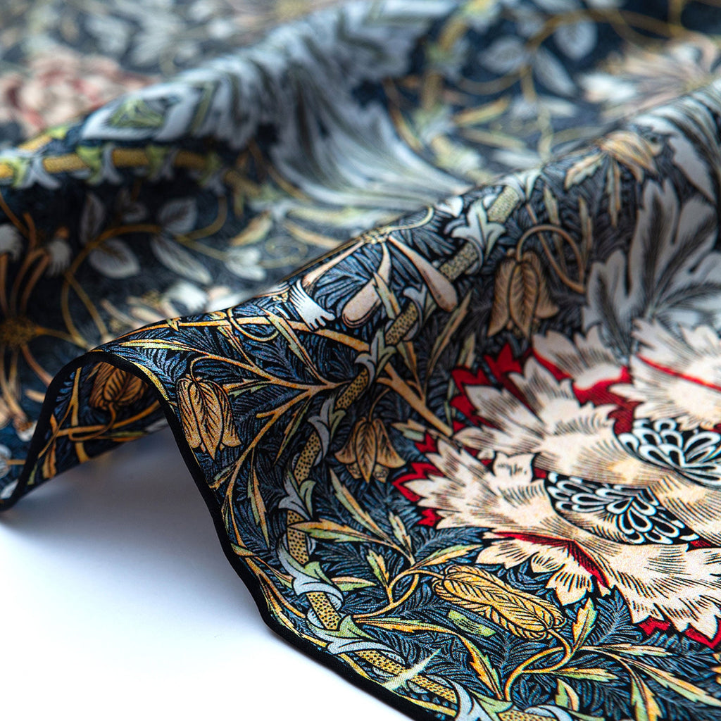 Grey Silk Scarf Erna