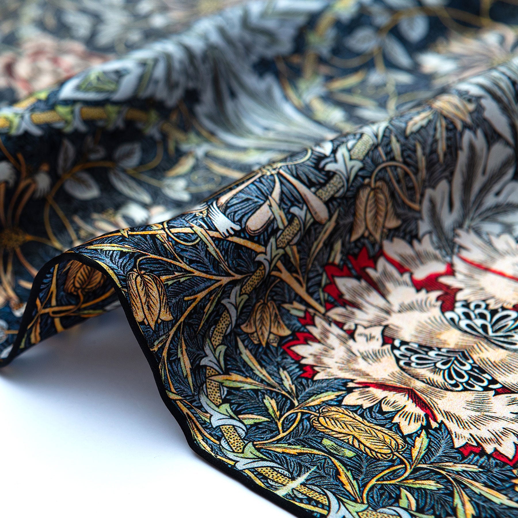 Grey Silk Scarf Erna