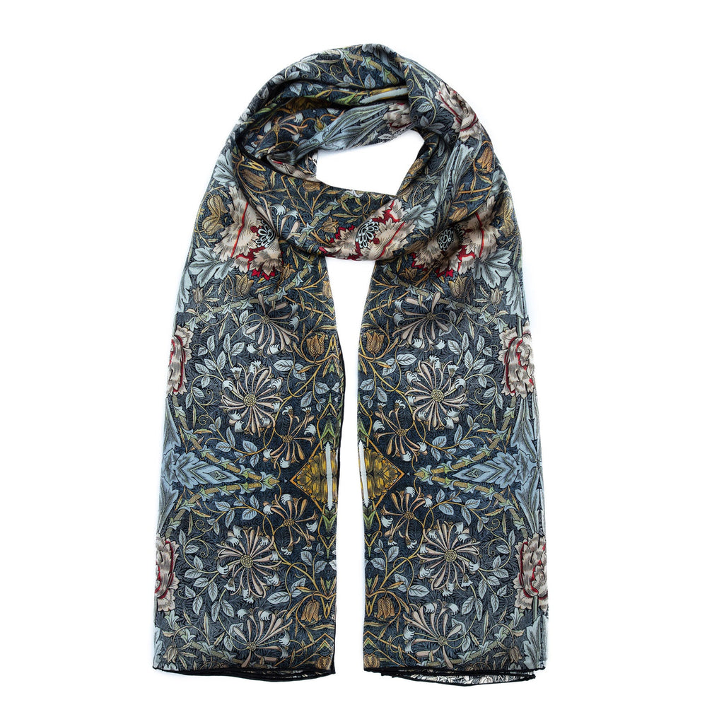 Grey Silk Scarf Erna