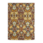 Vintage Floral Silk Scarf with Ornate Bird & Bloom Motifs