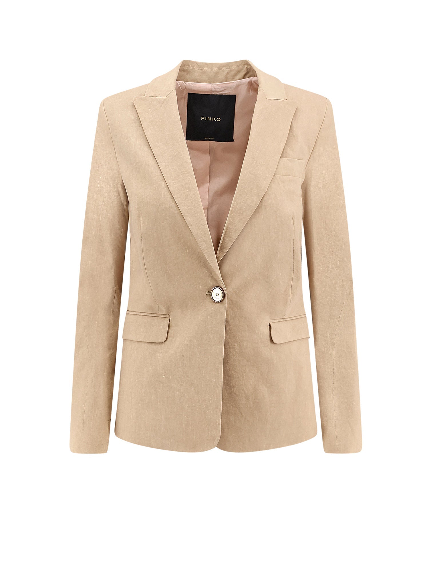 Pinko Clothing Beige Lino Viscosa Elastan - 42