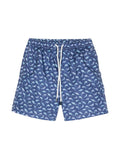 Fedeli Graphic-Print Drawstring-Waistband Swim Shorts — Navy
