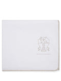 Brunello Cucinelli Logo-Embroidered Cotton Towel — White