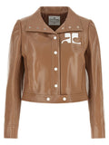 Courreges Vinyl Jacket — camel