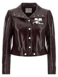 Courreges Vinyl Jacket — Burgundy