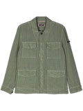 Peserico Four-Pocket Linen Shirt — green