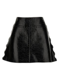 Courreges Vinyl Miniskirt — Black