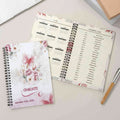 Personalizada Mariposa Floral 2026-2028 Espiral Planificador Cuaderno con Nombre y Semanal Mensual Planificador Páginas Año Nuevo Cumpleaños Regalo para Familia Amigos