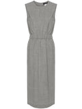 Fabiana Filippi Contrast-Stitched Virgin Wool Dress — grey