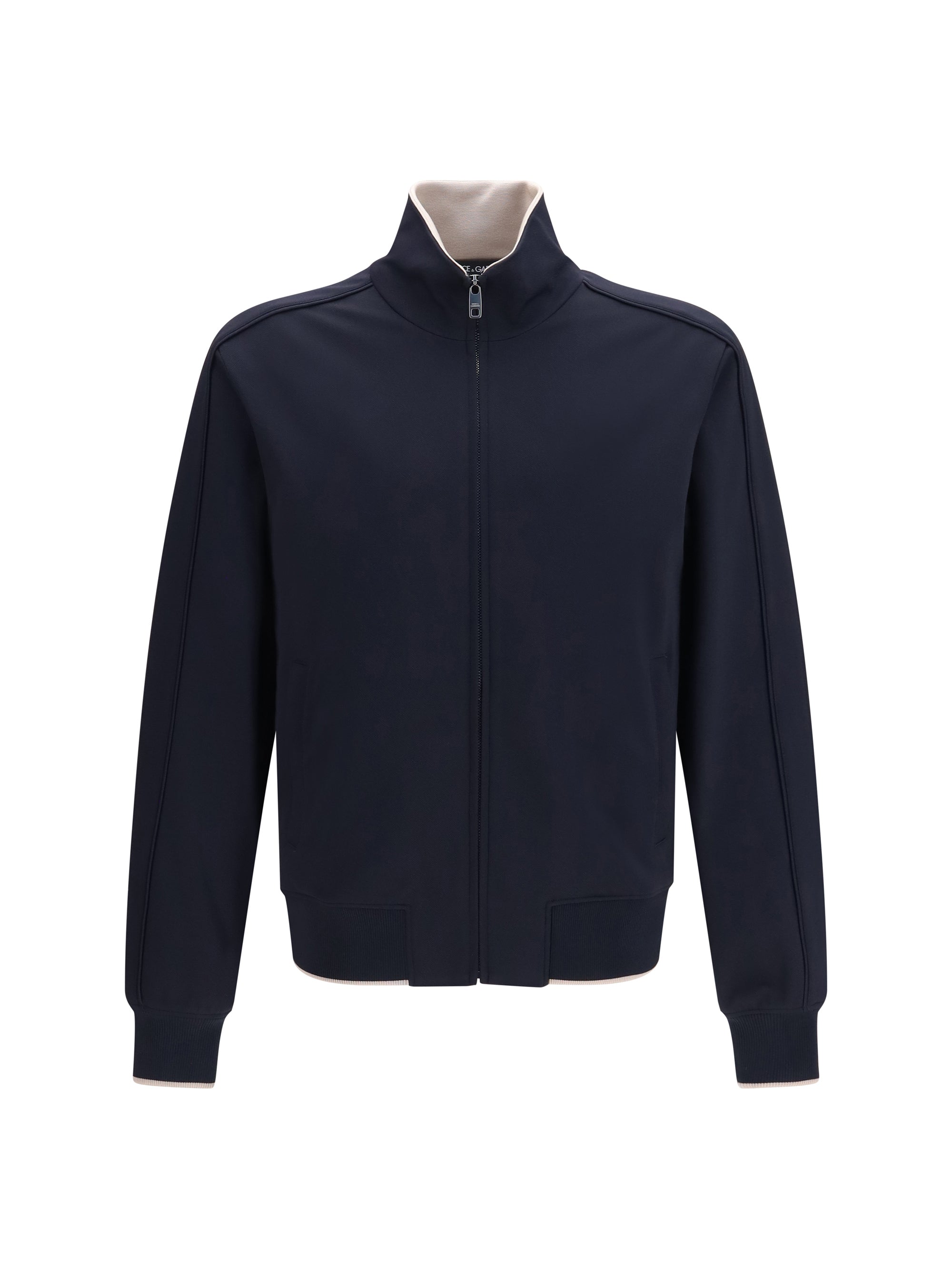 Dolce & Gabbana Zip Jacket with Side Bands Jacket — Navy