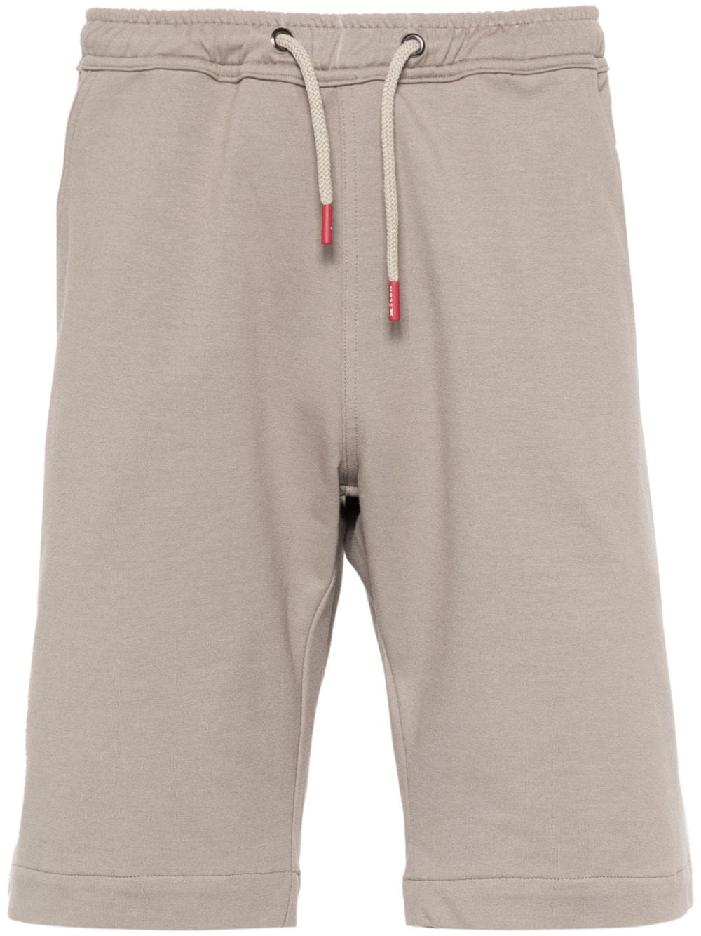 Kiton Stretch-Cotton Jersey Shorts — Taupe