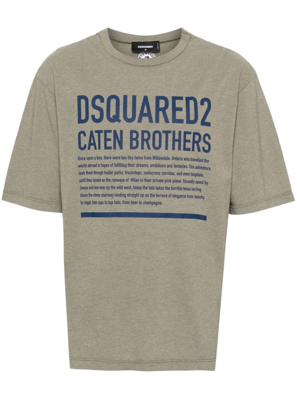 Dsquared2 Logo-Print T-Shirt — Olive Green