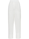 Brunello Cucinelli Tapered Cropped Trousers — White