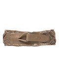 Eleventy Braided Leather Belt — Beige