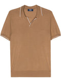 Fedeli Wave Polo Shirt — Camel