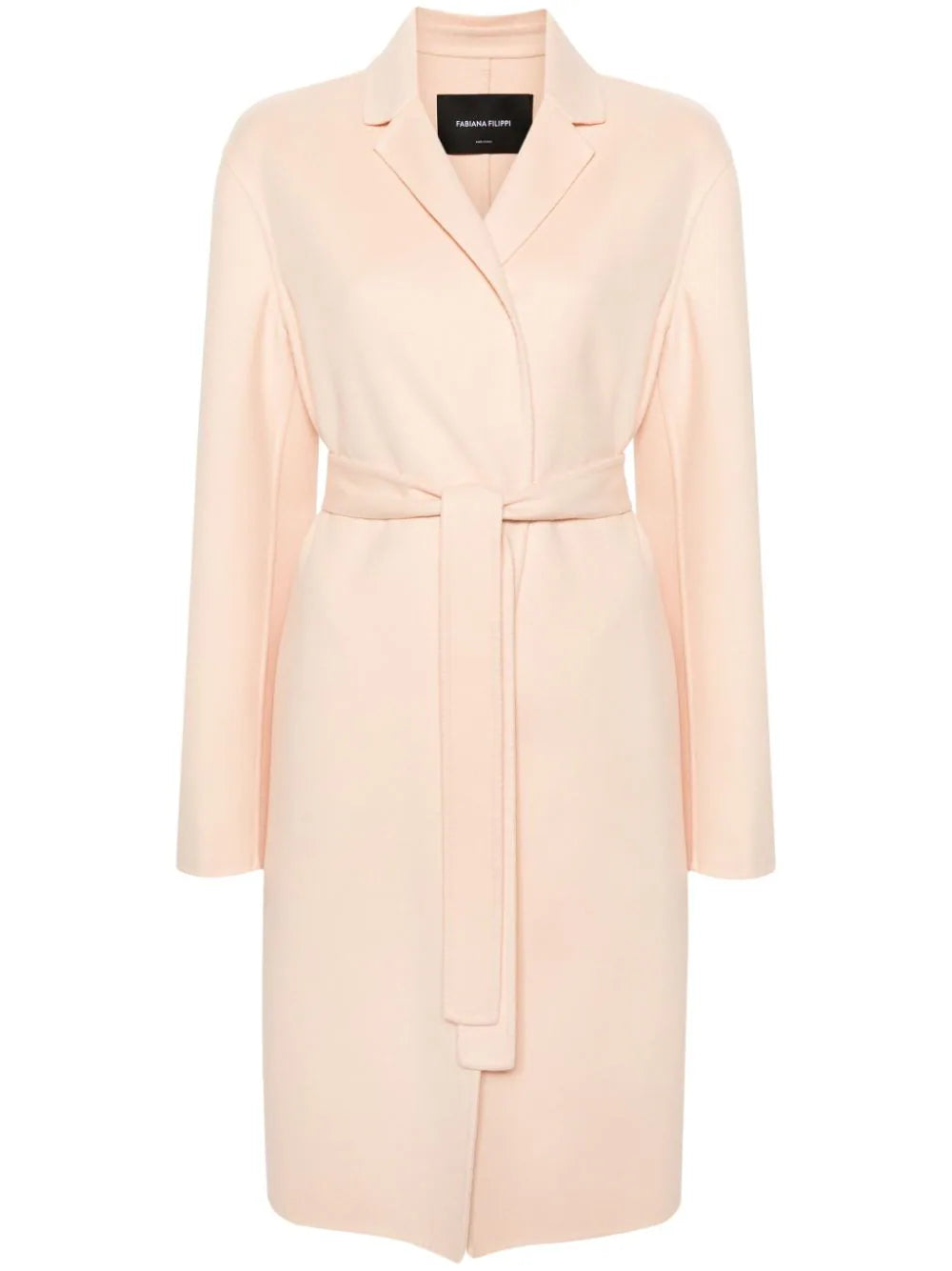 Fabiana Filippi Virgin Wool-Cashmere Belted Coat — Pink