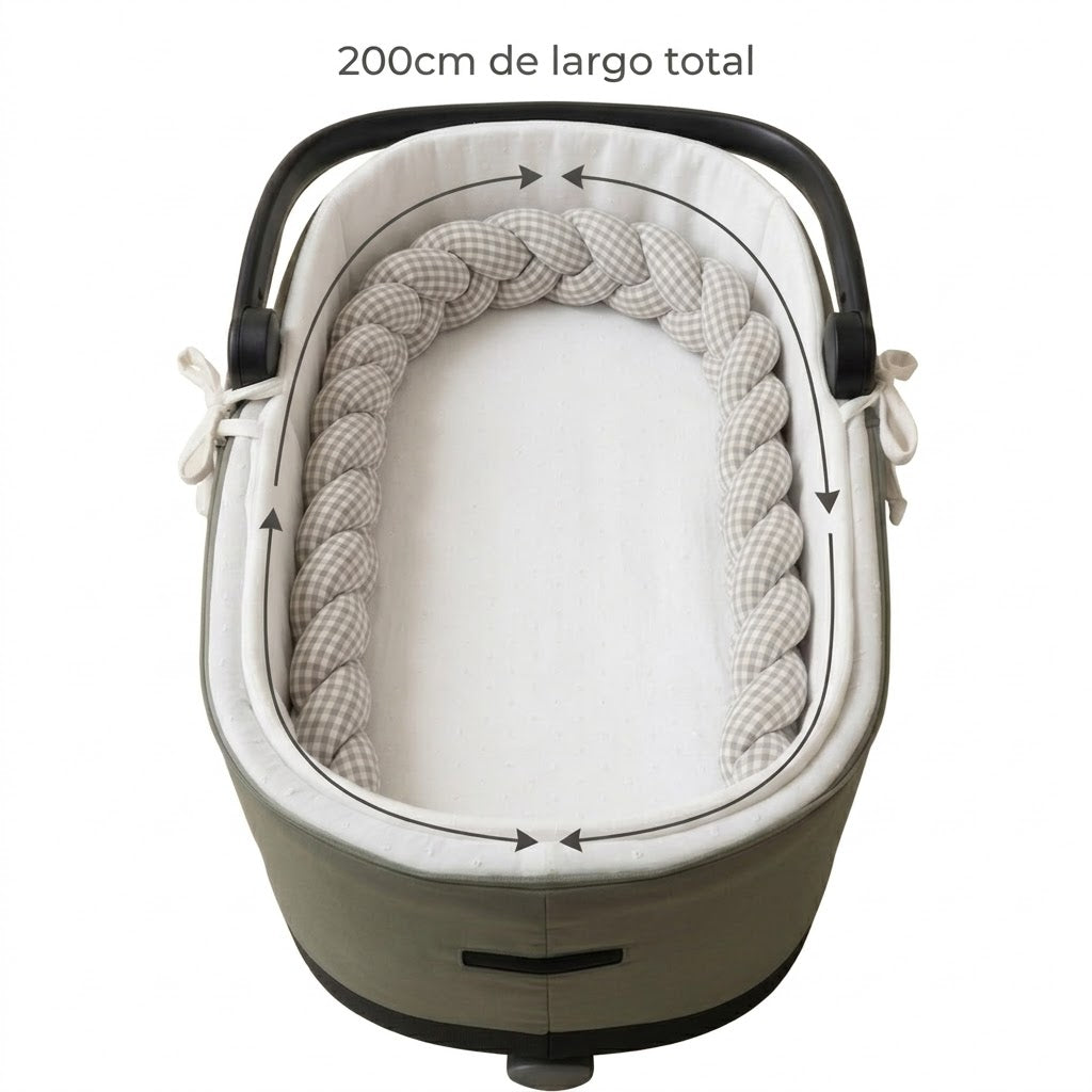 TRENZA PROTECTORA CAPAZO de COCHECITO | Algodón Mostaza
