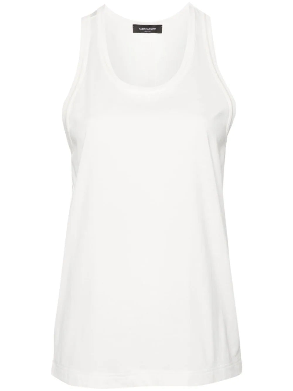 Fabiana Filippi Panelled Cotton Tank Top — White