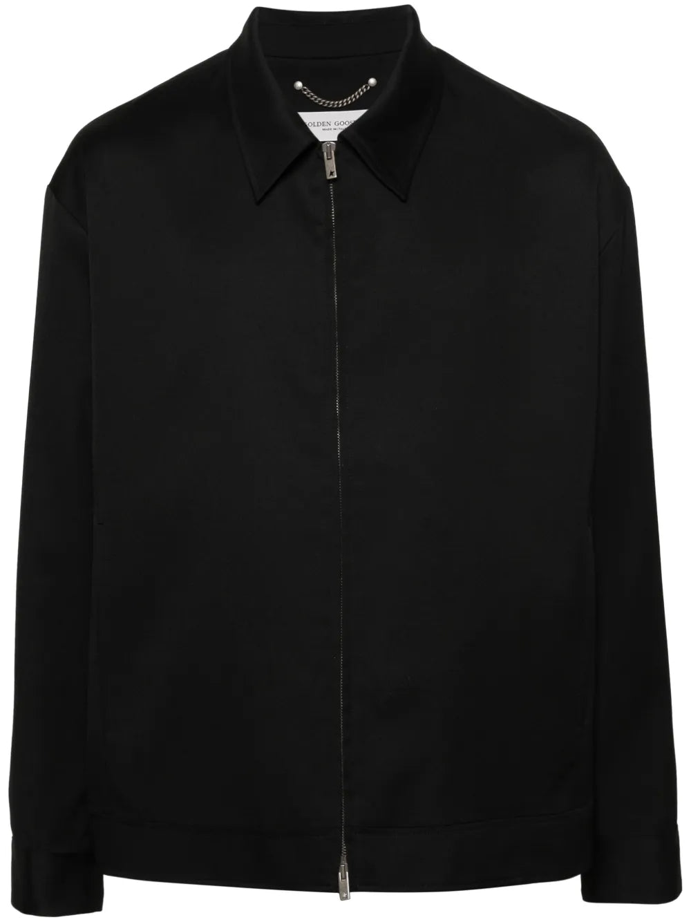 Golden Goose Virgin Wool Twill Shirt Jacket — Black