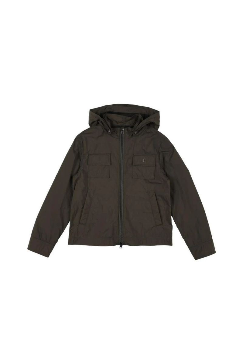 Herno Hooded Nylon Jacket — Green