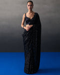 Black Sequins Sari By KYNAH, Luxury Indian Fashion & Bridal Wear