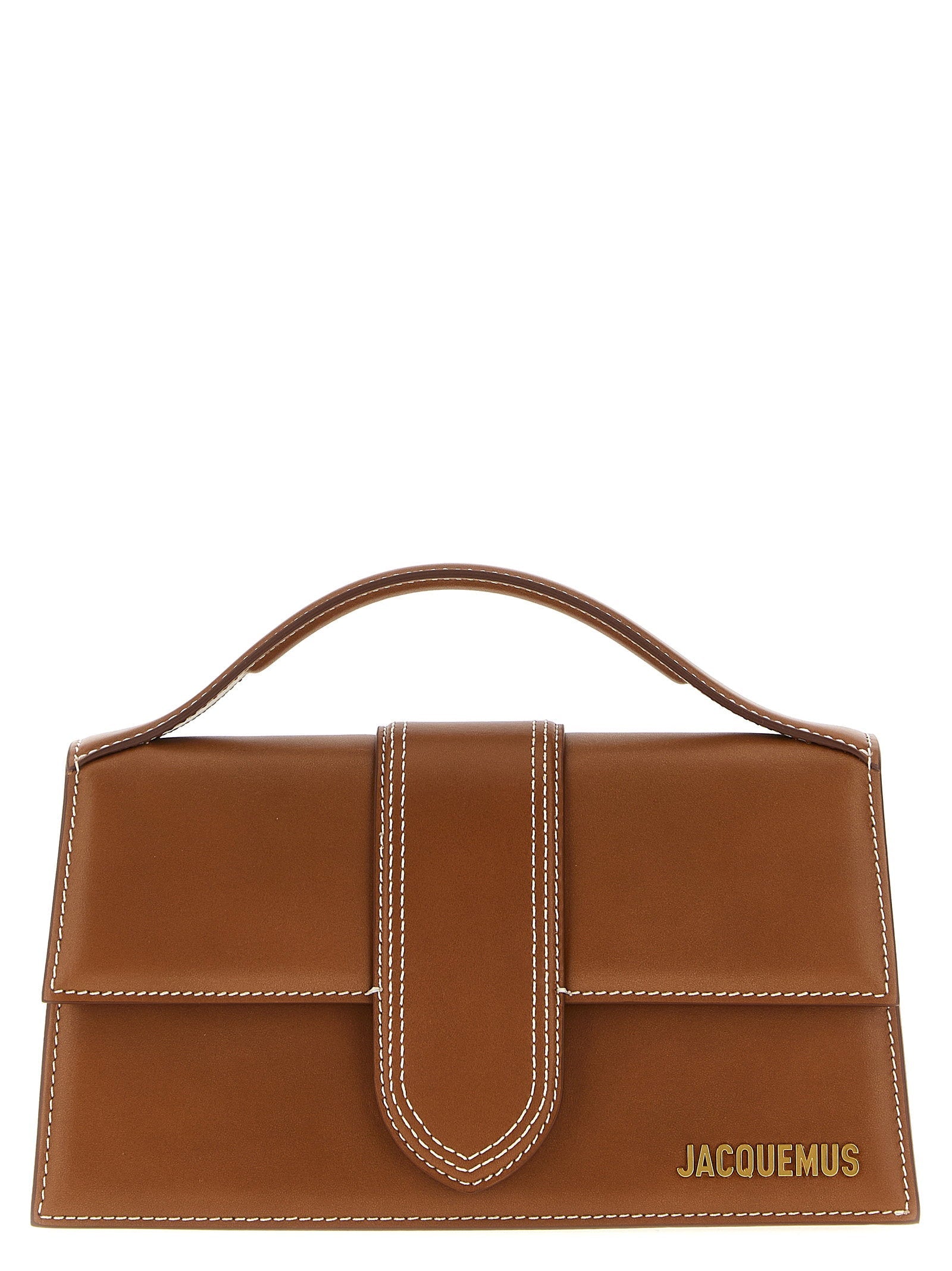 Jacquemus Le Grand Bambino Top Handle Bag — Cognac