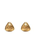 CC Gold Plated Triangle Clip On Earrings