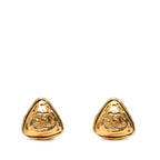 CC Gold Plated Triangle Clip On Earrings