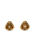 CC Gold Plated Triangle Clip On Earrings