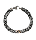 Orotech Diamond Chain-Link Bracelet — Black