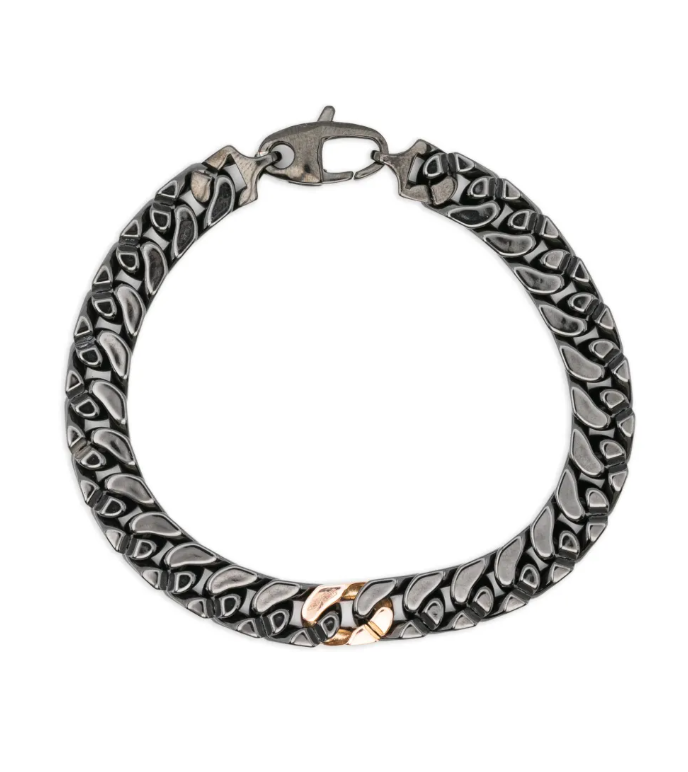 Orotech Diamond Chain-Link Bracelet — Black