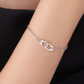 Esposas de policía personalizado entrelazamiento Infinito pulsera con iniciales grabadas doble regalo de cumpleaños de San Valentín para PolicíasMujeres Parejas Amigo